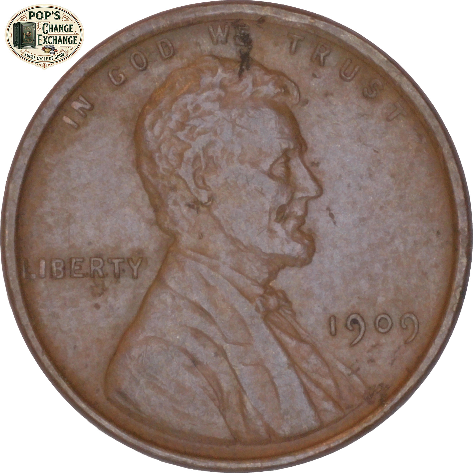 Obverse of the 1909 VDB Lincoln Wheat cent in the Weekley Collection auction preview