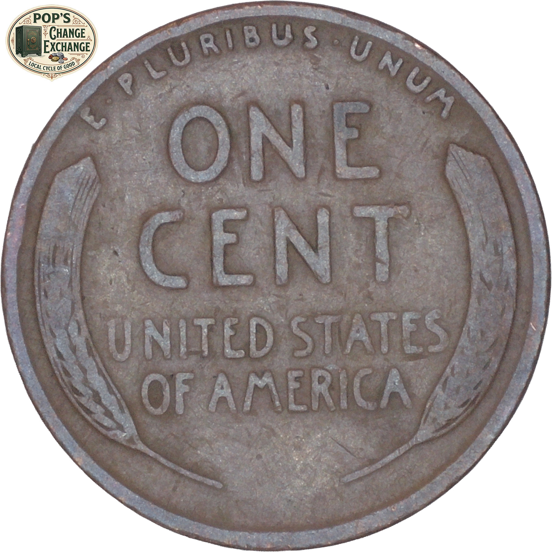 1918 1C Lincoln Wheat Cent VG Classic Penny • The Weekley Collection image 2