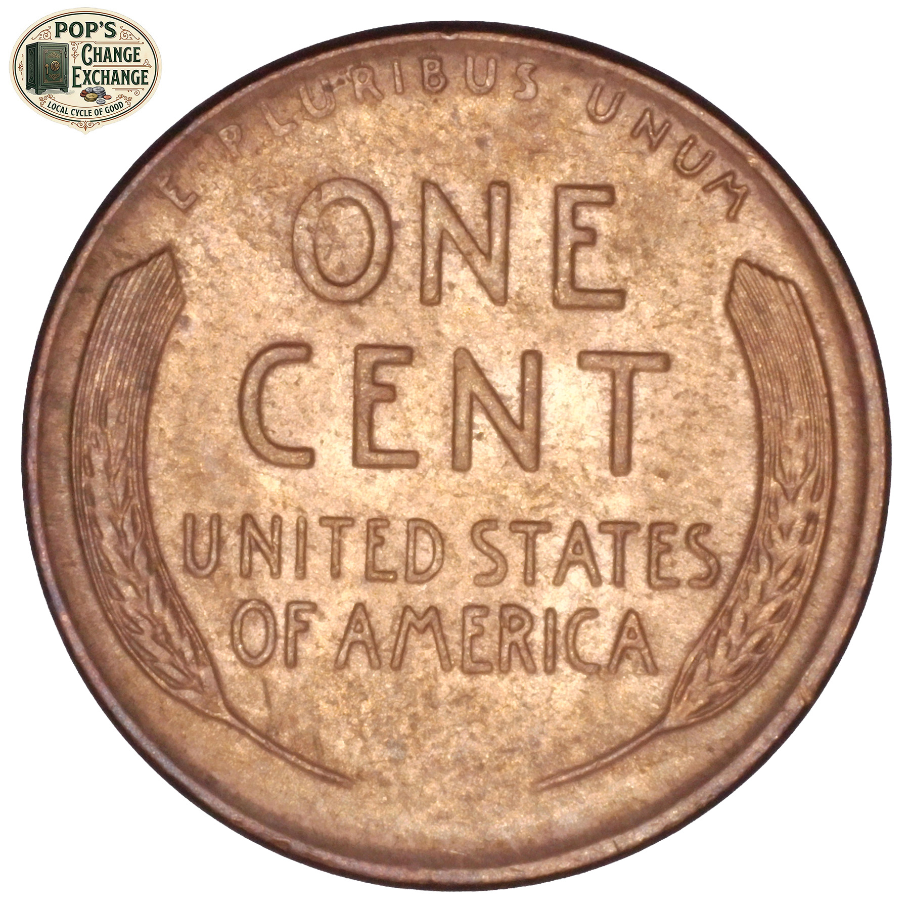 1953 D Lincoln Wheat Cent - BU - DIE SLIP with Light D image 2