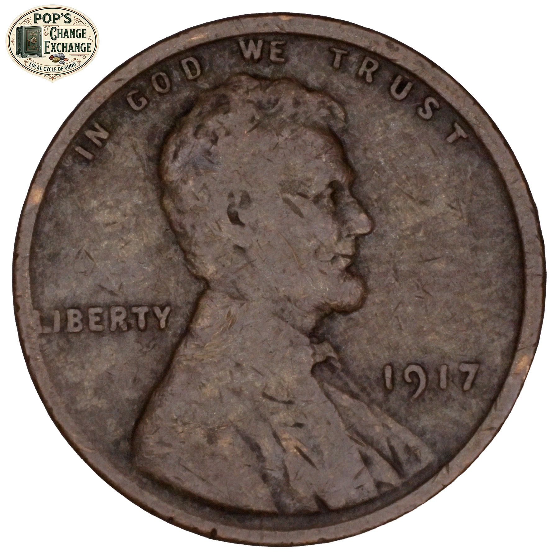 1917 Wheat Penny (Good +)