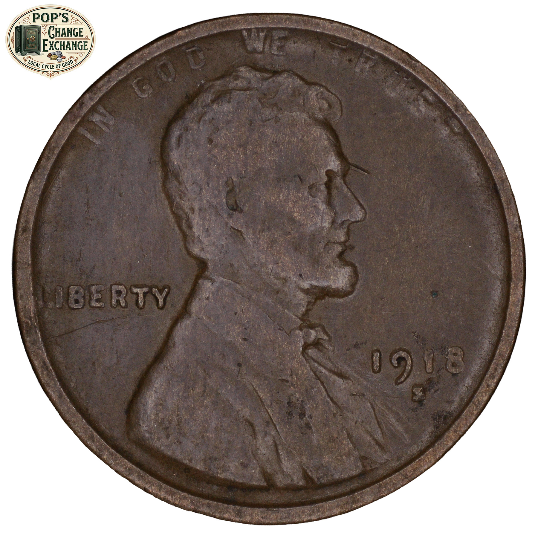 1918-S Wheat Penny (Very Fine)