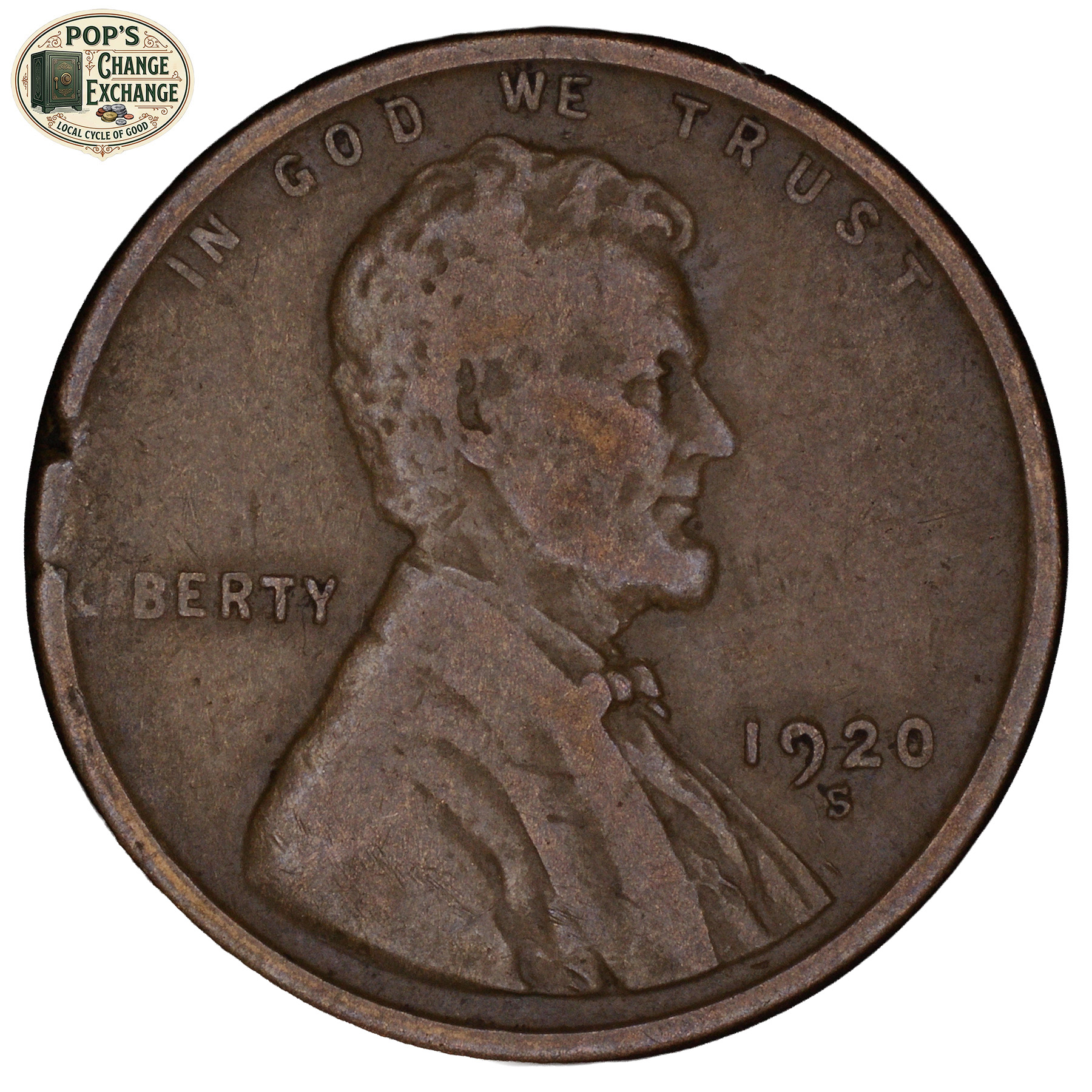 1920-S Wheat Penny (Very Fine)