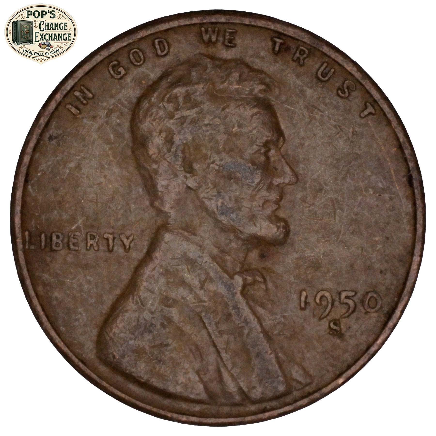 1950-S Wheat Penny (Extra Fine)